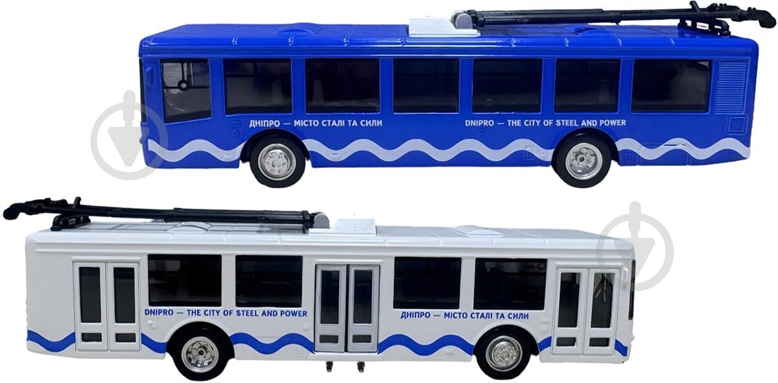 Модель TechnoDrive 1:43 Міський тролейбус Дніпро KM250424 - фото 3