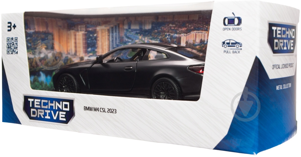 Автомодель TechnoDrive 1:43 BMW M4 CSL 2023 черный 250435U - фото 11