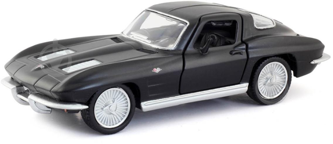 Автомодель TechnoDrive 1:43 Chevrolet Corvette Split Window 1963 матовый черный 250411U - фото 1