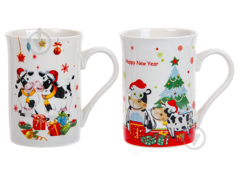 Чашка Lefard New Year Cow 300 мл 358-1002 (в ассортименте) - фото 1