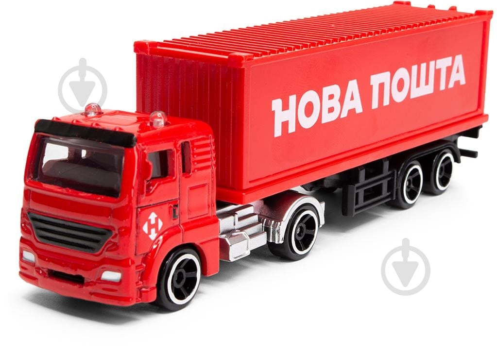 Модель TechnoDrive 1:43 Фура Новая Почта 250416CG - фото 2 Модель TechnoDrive 1:43 Фура Новая Почта 250416CG - фото 2