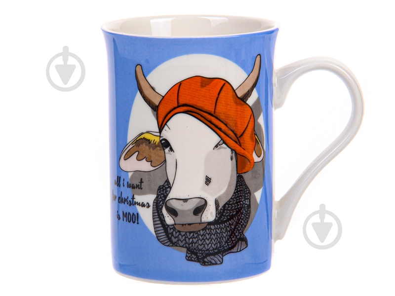 Чашка Lefard для чая Moo blue NY 300 мл 358-1005 - фото 1