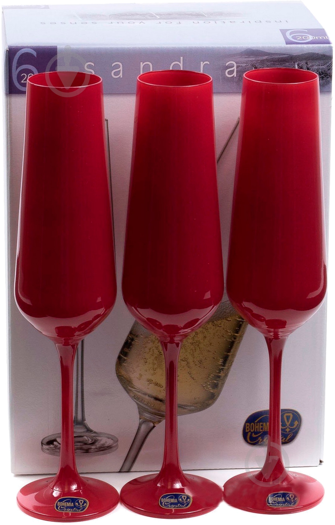 Набор бокалов для вина Bohemia Sandra красный 450 мл 6 шт. - фото 2 Набор бокалов для вина Bohemia Sandra красный 450 мл 6 шт. - фото 2