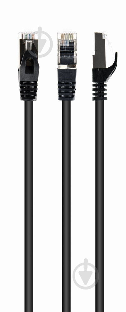 Патч-корд Cablexpert PP6A-LSZHCU-BK-10M S/FTP, литой 10 м черный - фото 1