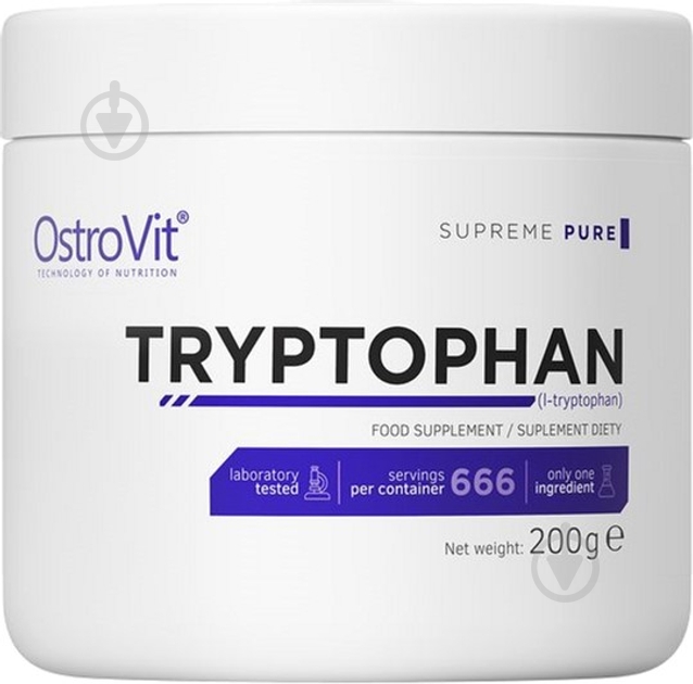 Аминокислота Ostrovit Tryptophan без вкуса 200 г 666 порц. - фото 1