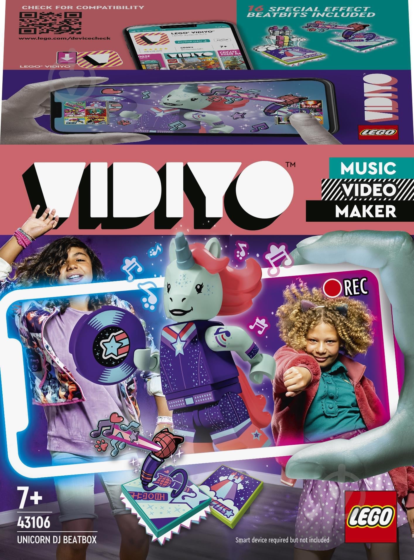 ᐉ Конструктор LEGO Vidiyo Unicorn DJ BeatBox (Куб битбокс