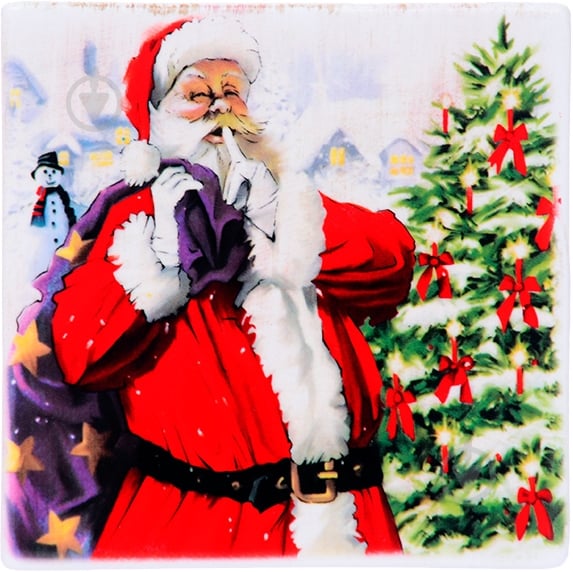 Подставка под горячее Lefard NY Santa 10 см 358-941 - фото 1