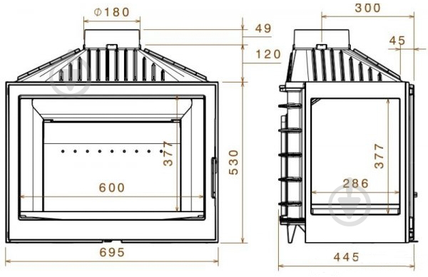Топка для камина Liseo L7 L left - фото 3 Топка для камина Liseo L7 L left - фото 3