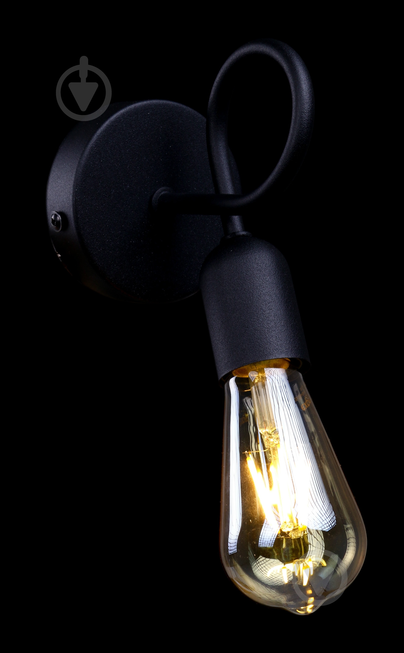 Бра TK Lighting Fado 1x60 Вт E27 черный 2582 - фото 2