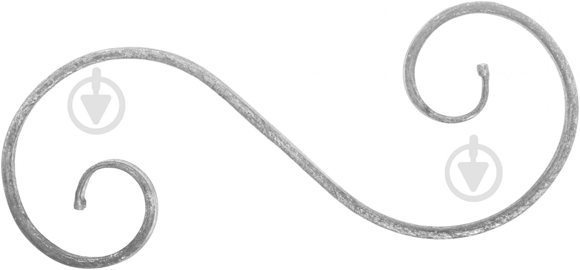 Завиток кованый симметричный 260х110 мм 02.073 - фото 1