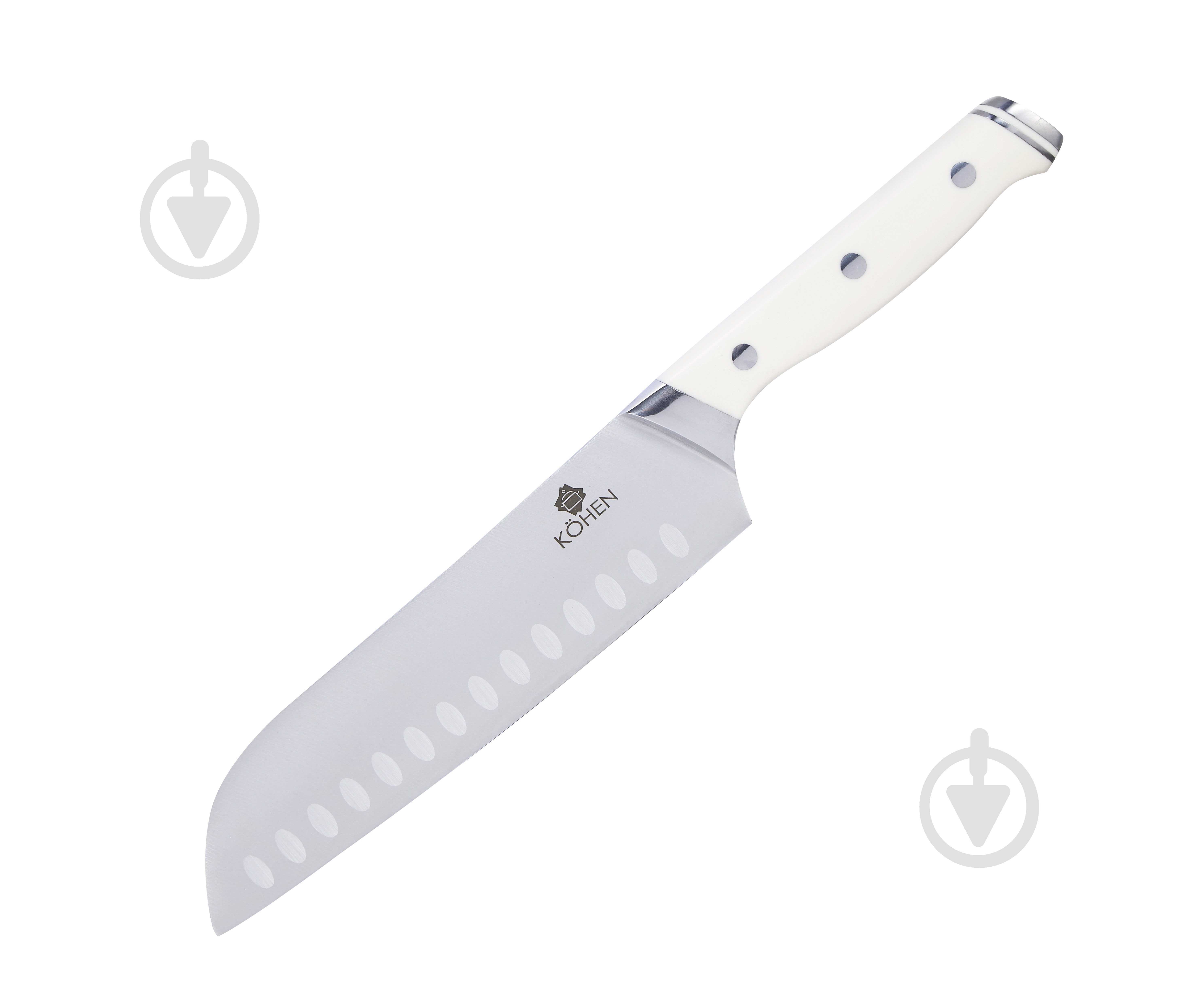 Ніж сантоку Kohen White Deluxe 18,4 см KN92002 - фото 1