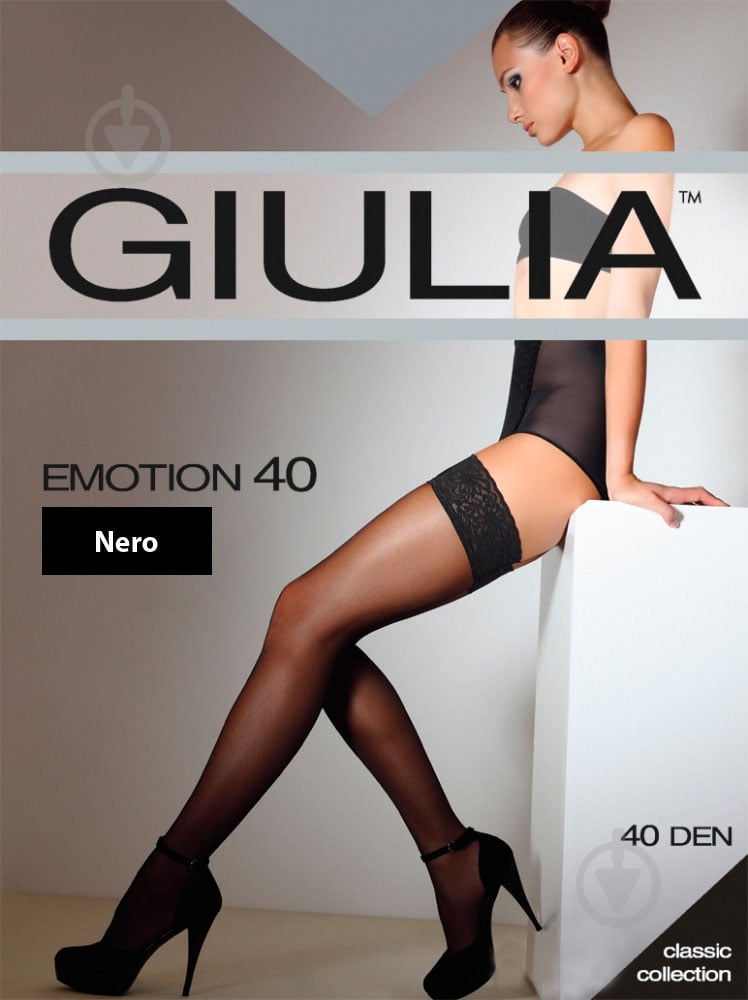 Чулки Emotion р. 1/2 40 den черный - фото 1