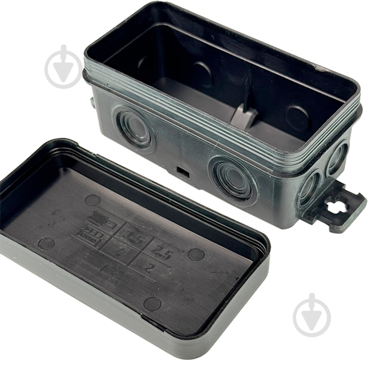 Коробка UEC для відкритого встановлення без отворів 78х36х34 мм (зовн. 85х43х38 мм) IP54 чорна поліетилен JB-078-036-034-I - фото 2 Коробка UEC для відкритого встановлення без отворів 78х36х34 мм (зовн. 85х43х38 мм) IP54 чорна поліетилен JB-078-036-034-I - фото 2