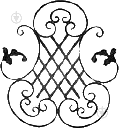 Розетка кованая 685х560 мм полоса 12х6 мм 13.059 - фото 1