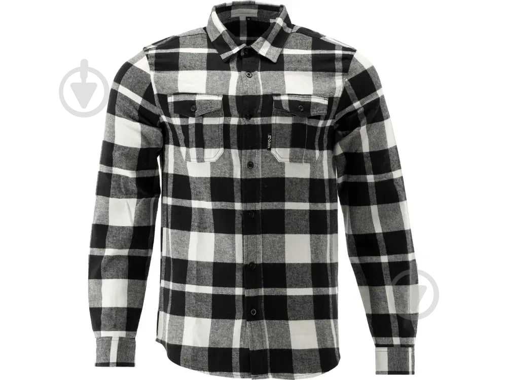 Сорочка YATO фланелева, 79см х 56см YT-78814 р. L чорно-білий - фото 1