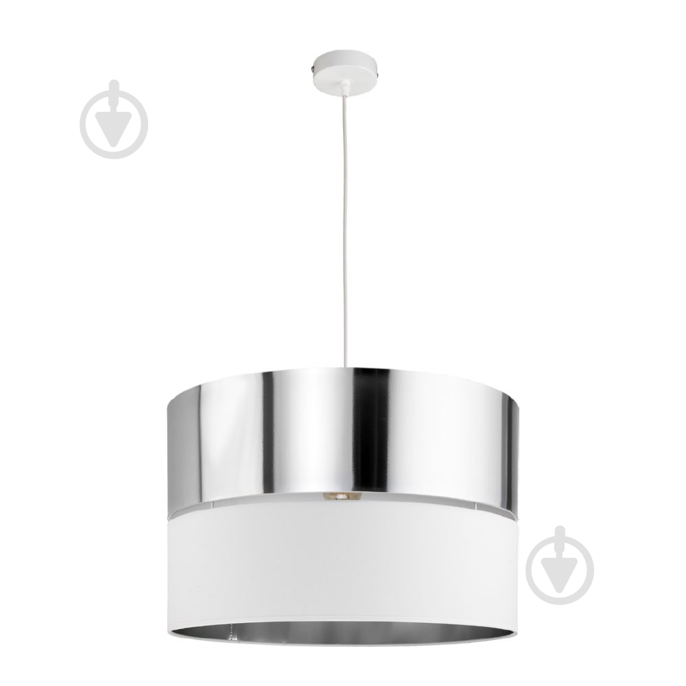 Подвес TK Lighting Hilton 1x60 Вт E27 белый/серебро 4178 - фото 1