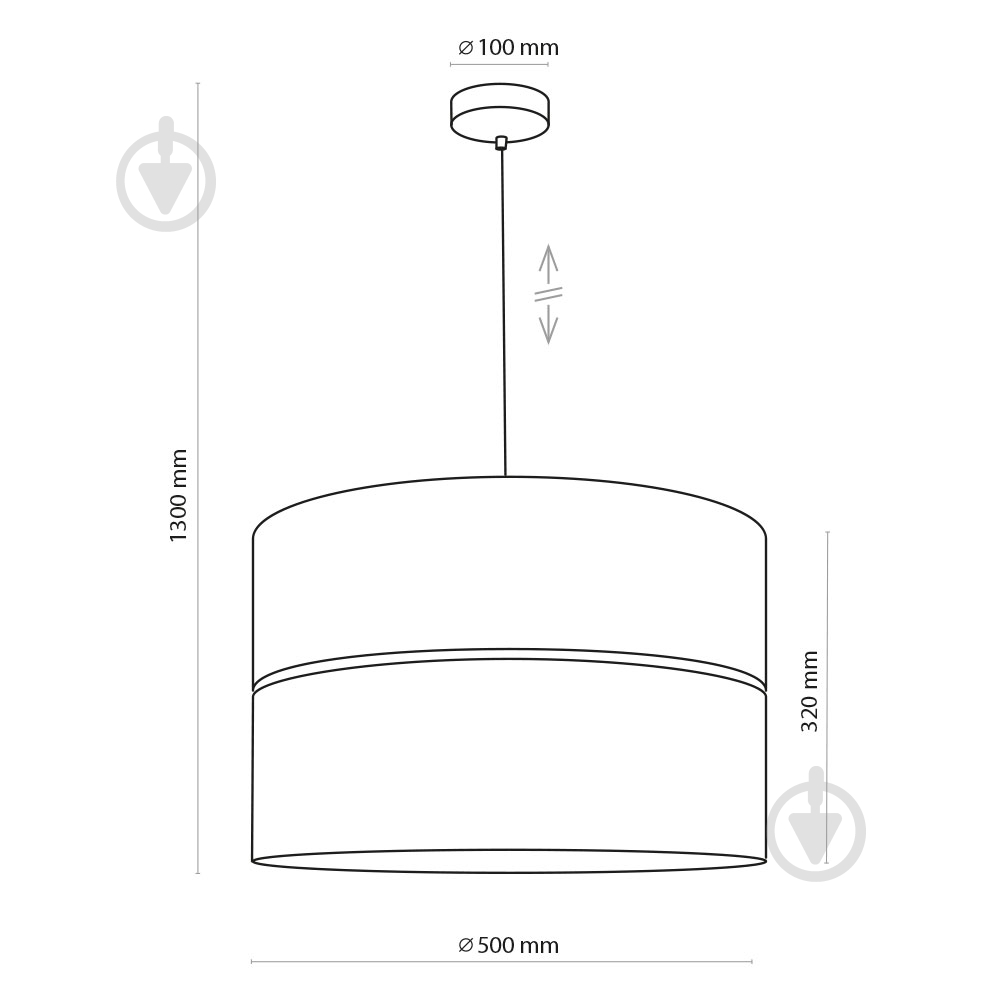 Подвес TK Lighting Hilton 1x60 Вт E27 белый/серебро 4178 - фото 2
