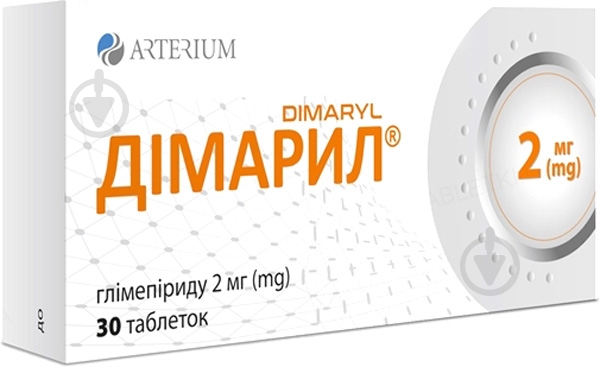Дімарил №30 (10х3) таблетки 2 мг - фото 1 Дімарил №30 (10х3) таблетки 2 мг - фото 1