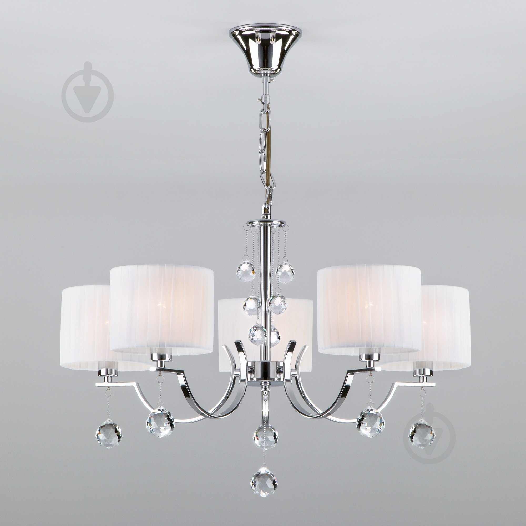 Люстра подвесная Strotskis Napoli 5x40 Вт E14 хром 60095/5 - фото 1