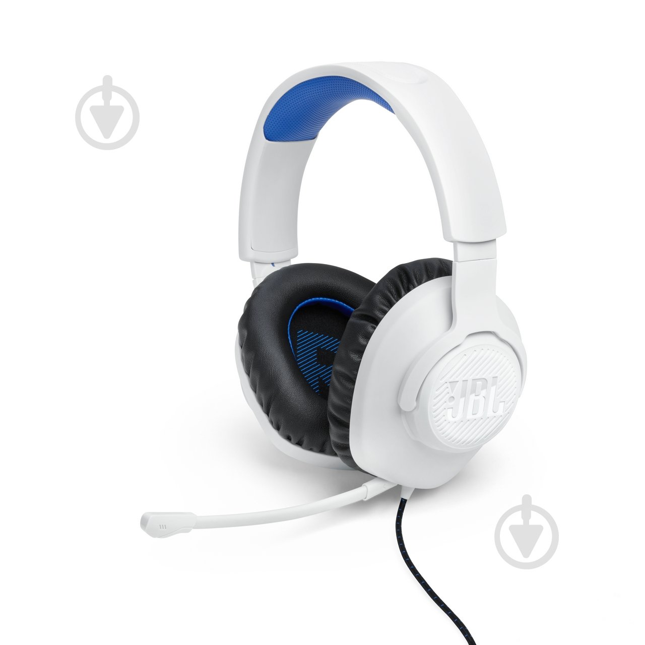 Гарнитура игровая JBL Quantum 100P Console white/blue (JBLQ100PWHTBLU) - фото 1