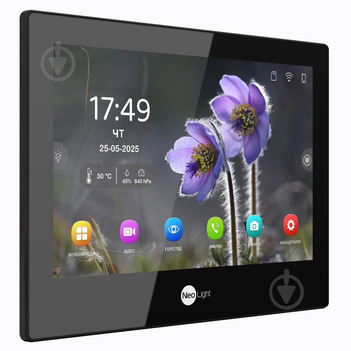 Комплект видеодомофона NeoLight NeoKit 8 WF Pro Black - фото 2