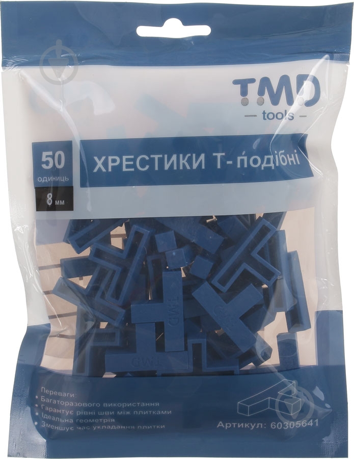 Крестики для плитки Т-образные TMD 8 мм 50 шт./уп - фото 1