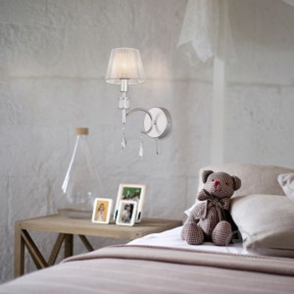 Бра Strotskis Capri 1x40 Вт E14 серебро 60092/1 - фото 5