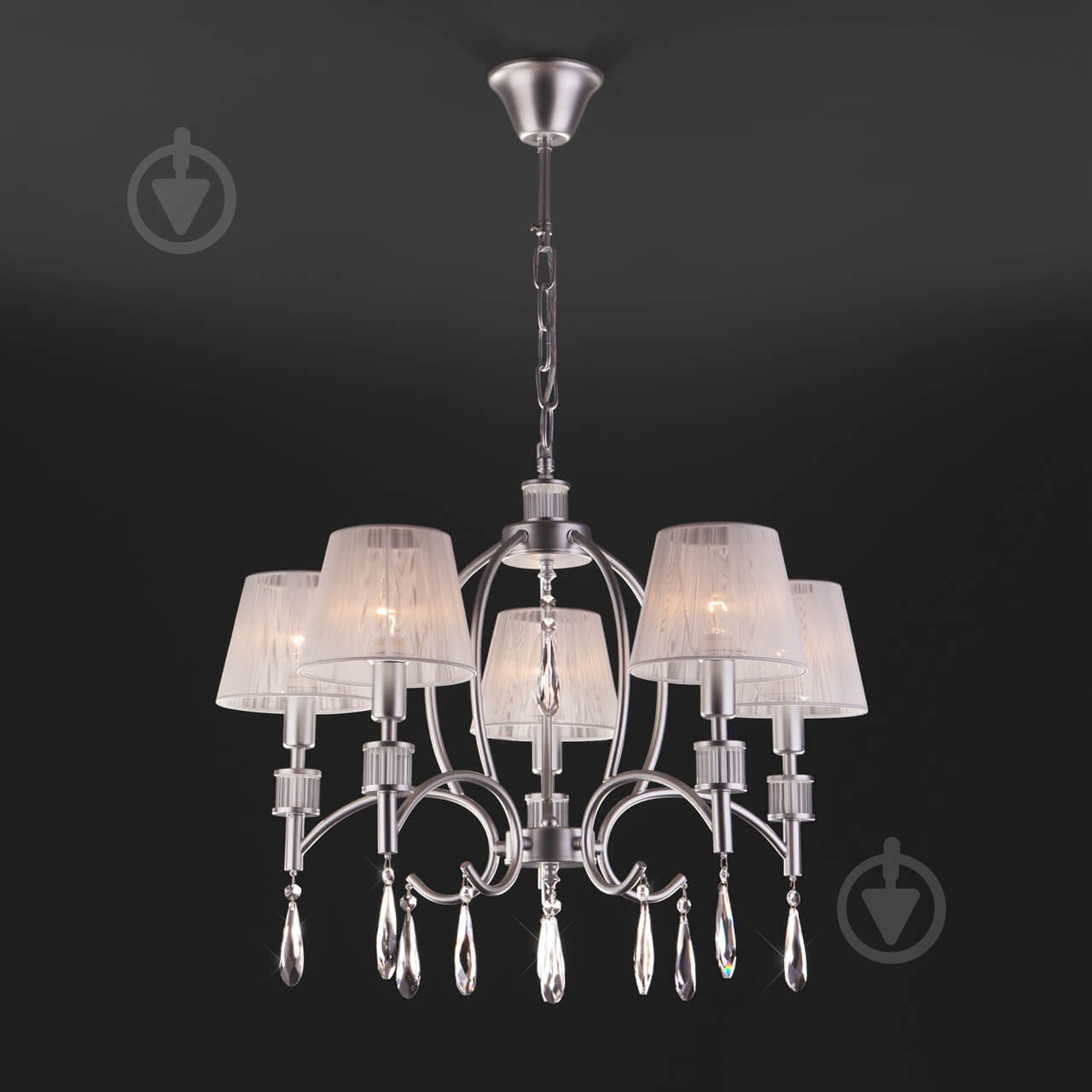 Люстра подвесная Strotskis Capri 5x40 Вт E14 серебряный 60092/5 - фото 5