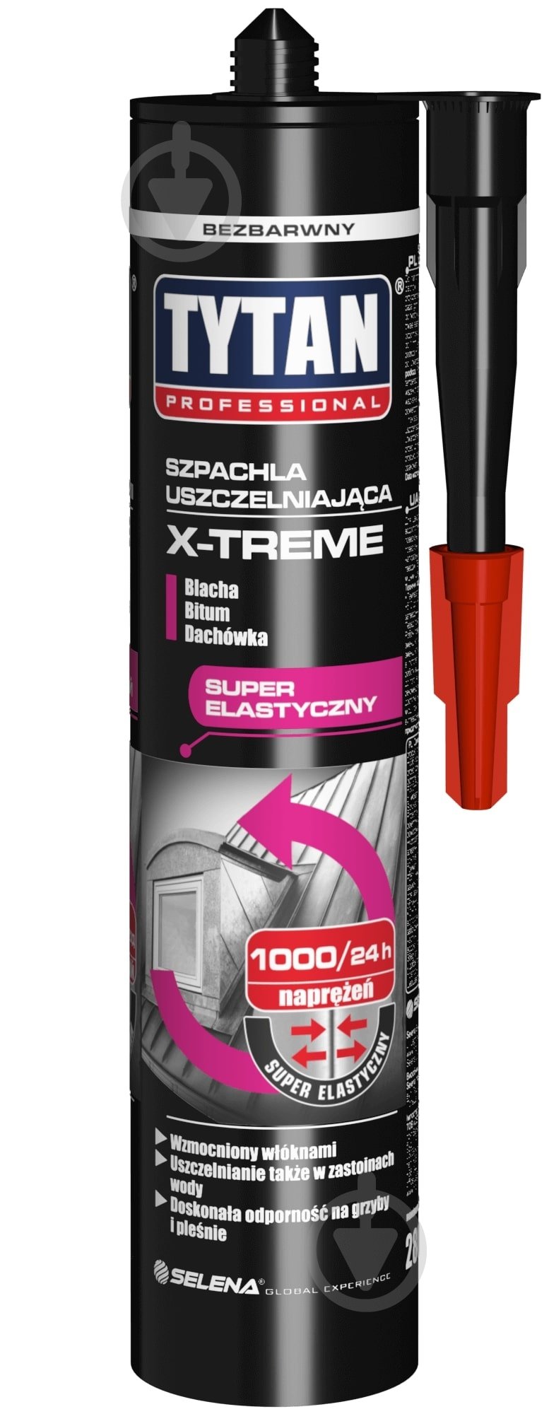 Герметик Tytan Professional X-Treme для екстреного ремонту покрівлі безбарвний 280 мл - фото 1