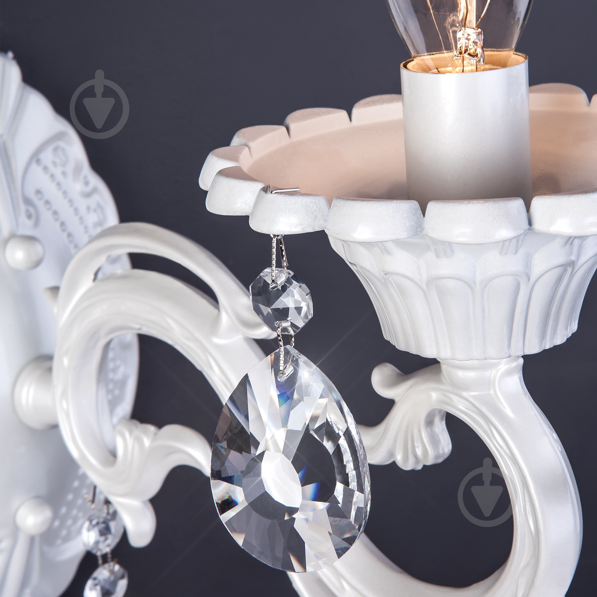 Бра Strotskis Tivoli 1x60 Вт E14 белый 294/1 - фото 6 Бра Strotskis Tivoli 1x60 Вт E14 белый 294/1 - фото 6