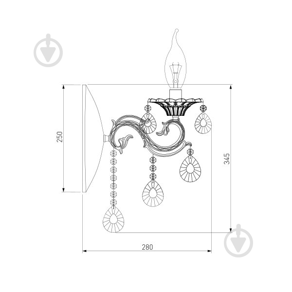 Бра Strotskis Tivoli 1x60 Вт E14 белый 294/1 - фото 7 Бра Strotskis Tivoli 1x60 Вт E14 белый 294/1 - фото 7