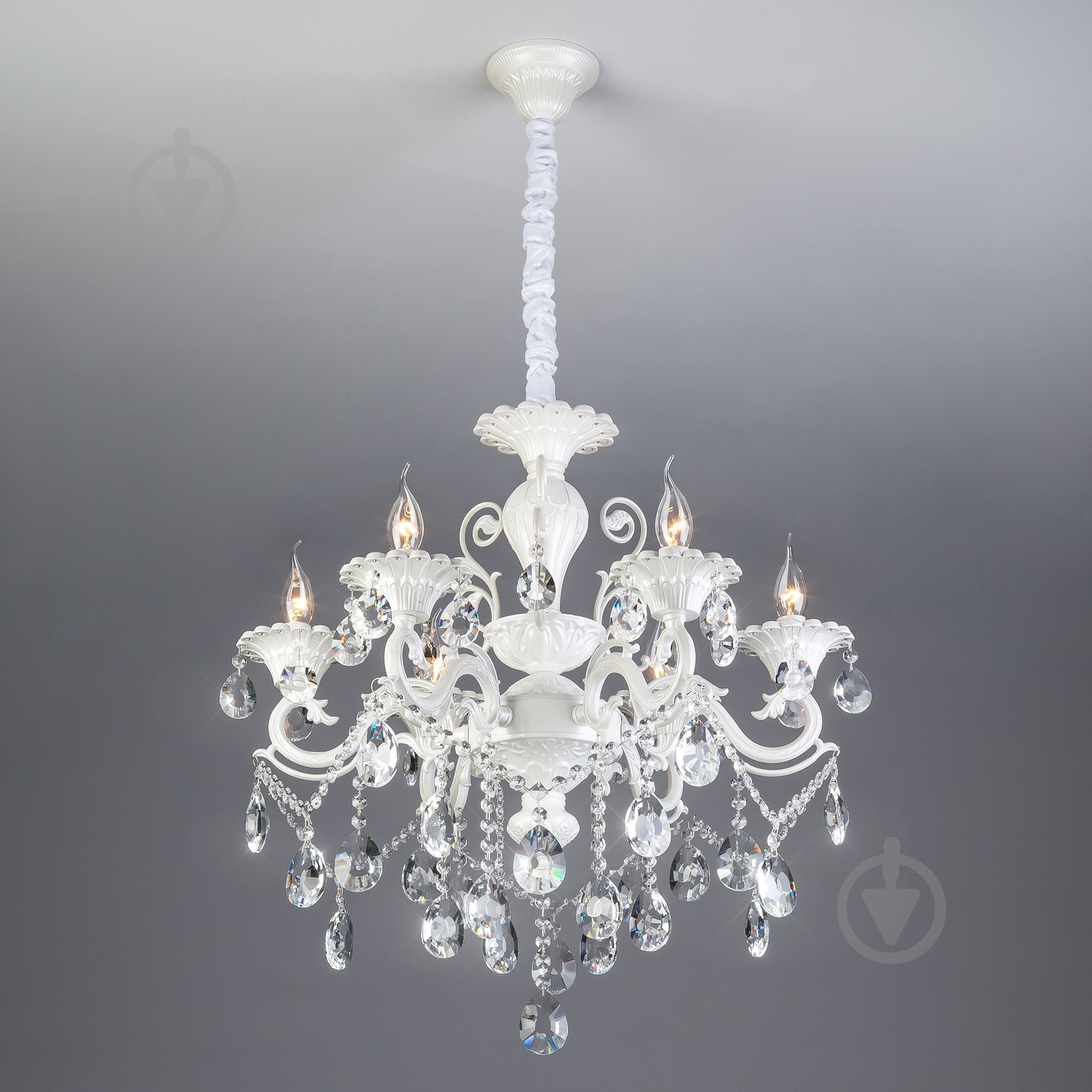 Люстра підвісна Strotskis Tivoli 6x60 Вт E14 білий 294/6 - фото 2