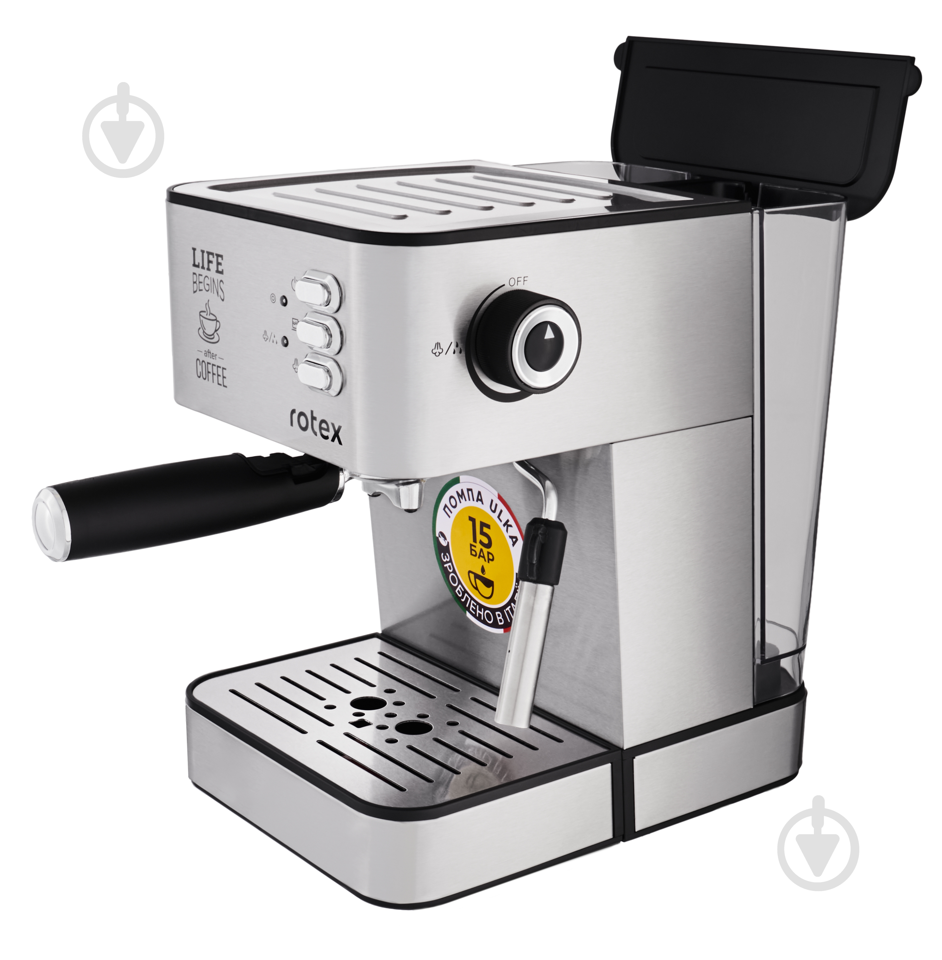 Кофеварка рожковая Rotex RCM750-S Life Espresso - фото 2 Кофеварка рожковая Rotex RCM750-S Life Espresso - фото 2