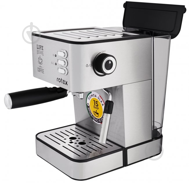 Кофеварка рожковая Rotex RCM750-S Life Espresso - фото 3 Кофеварка рожковая Rotex RCM750-S Life Espresso - фото 3