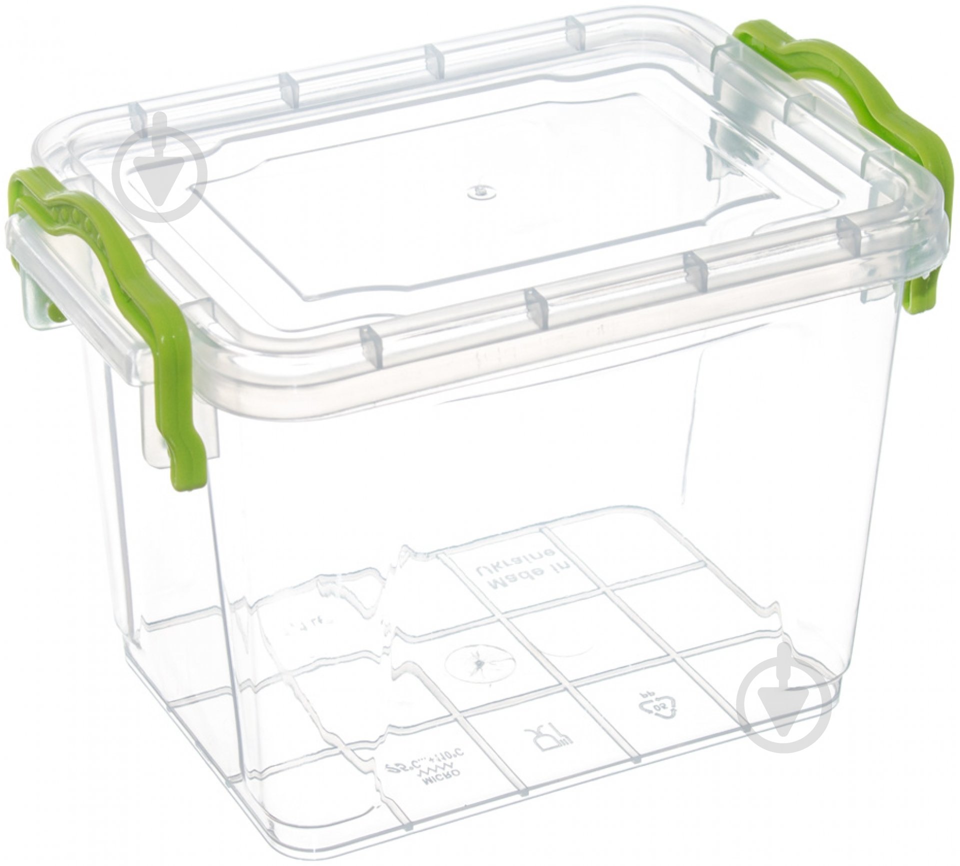 Контейнер для зберігання із кришкою Ал-Пластик №10 (харчовий пластик) 115x110x165 мм - фото 1