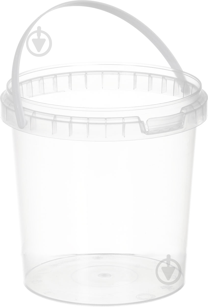 Ведро обычное Пласт-Бокс с ручкой 1 л прозрачный - фото 2