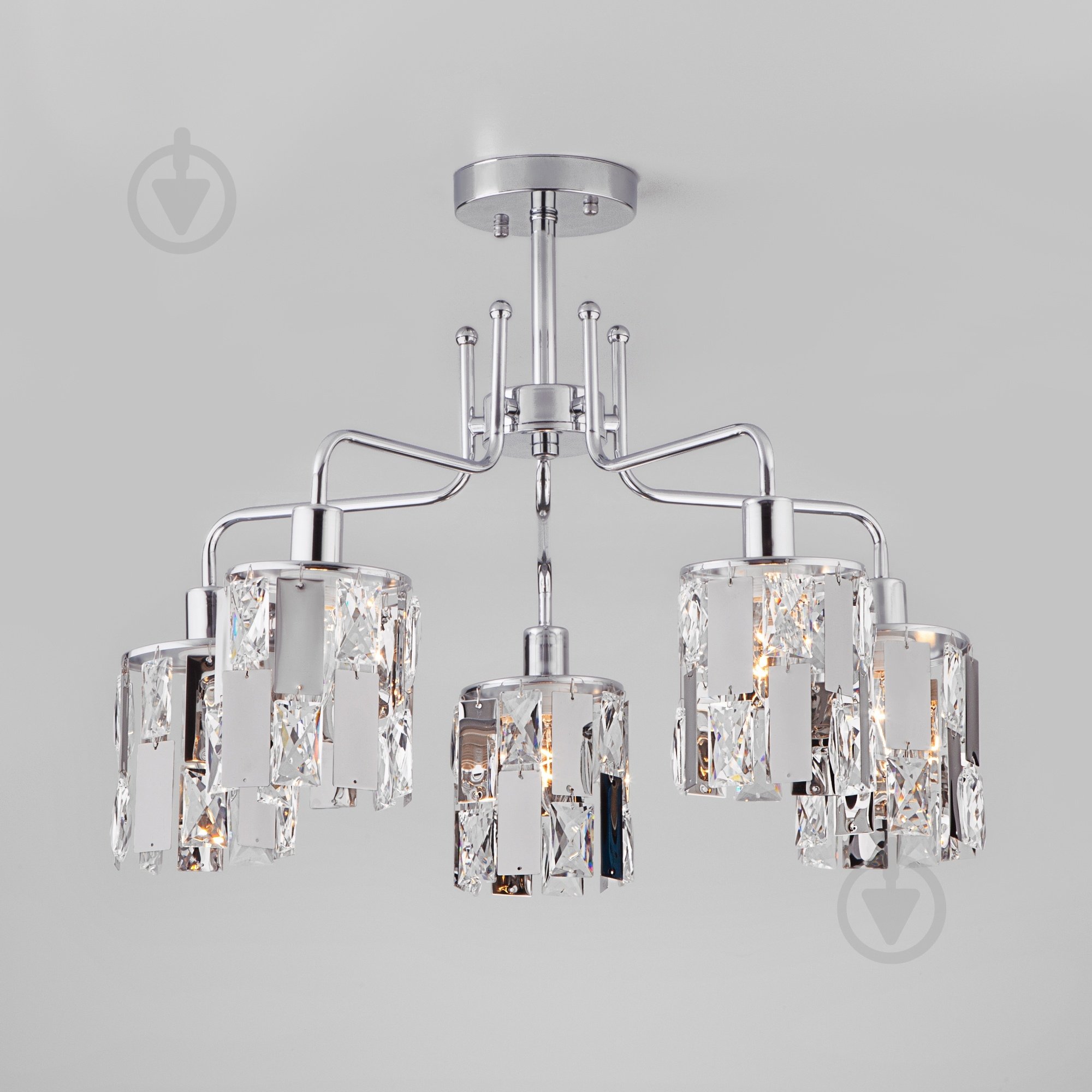 Люстра потолочная Strotskis Scoppio 5x60 Вт E14 хром 10101/5 - фото 1