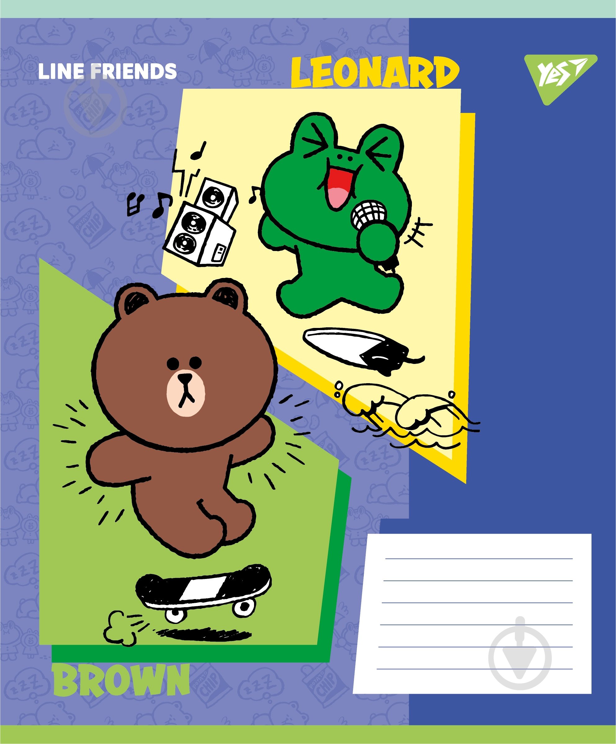 Зошит шкільний Line Friends Funny А5 12 аркушів у лінійку YES - фото 3 Зошит шкільний Line Friends Funny А5 12 аркушів у лінійку YES - фото 3