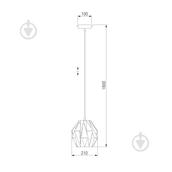 Підвіс Strotskis Moire Long 1x40 Вт E27 білий 50157/1 - фото 3