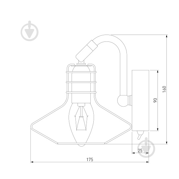 Бра Strotskis Tranello 1x60 Вт E14 хром 70108/1 - фото 2