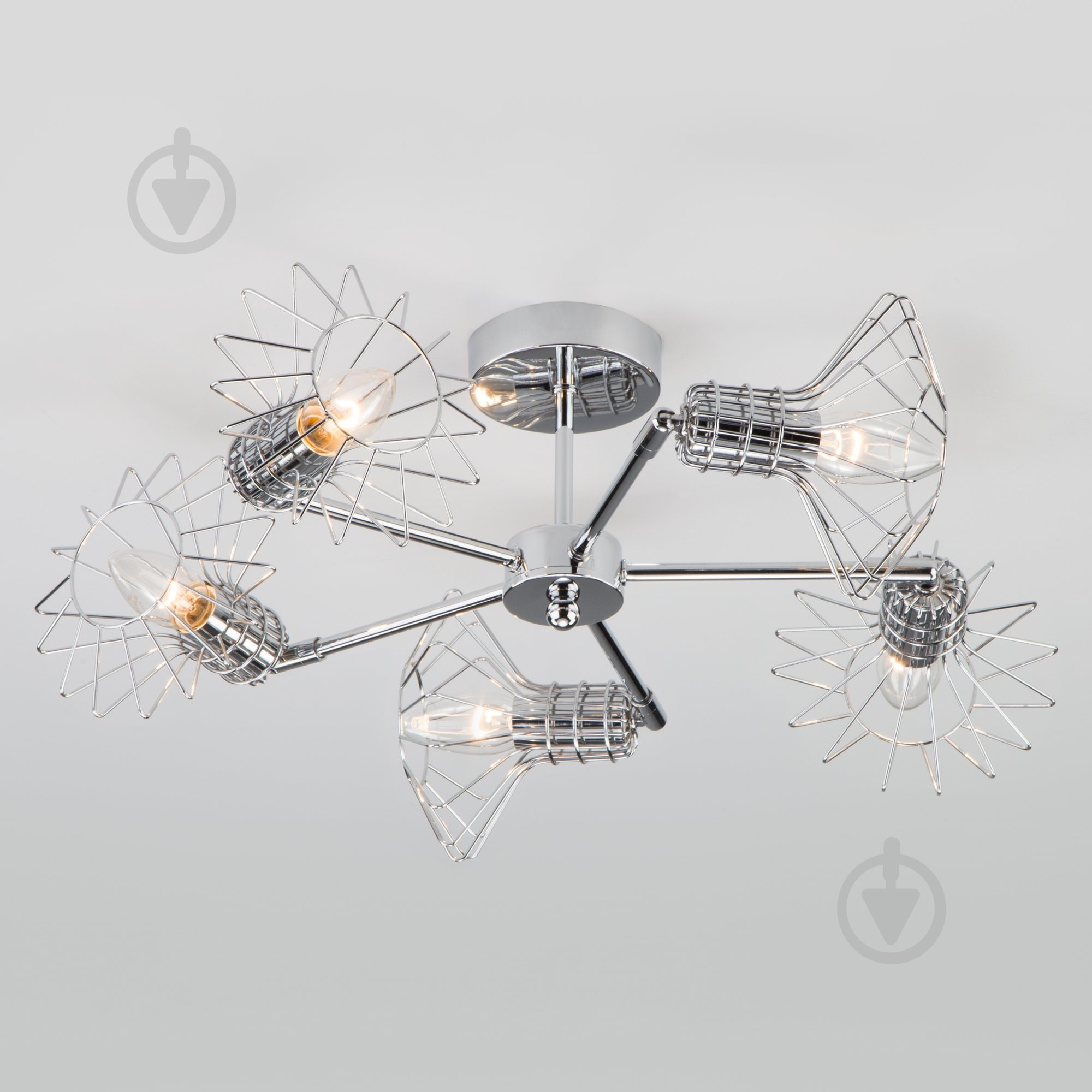 Люстра потолочная Strotskis Tranello 5x60 Вт E14 хром 70108/5 - фото 2