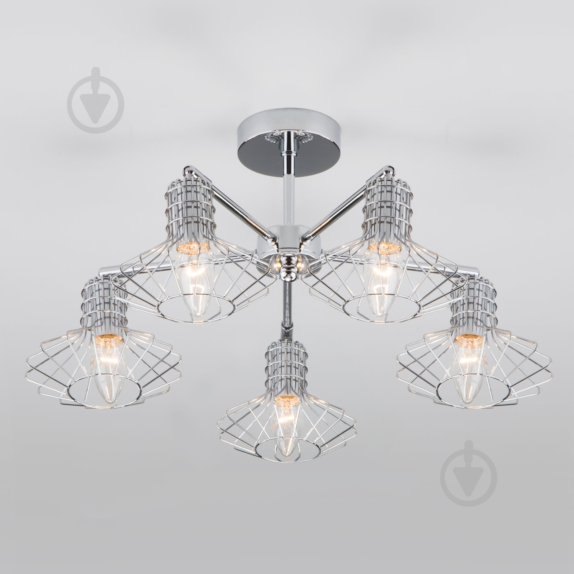 Люстра потолочная Strotskis Tranello 5x60 Вт E14 хром 70108/5 - фото 1