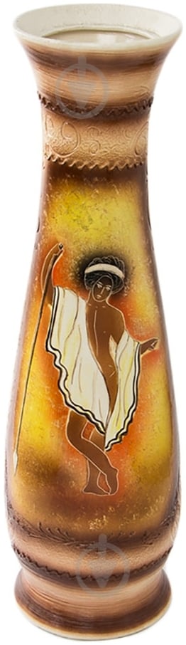 Ваза керамическая коричневая Глория 66 см - фото 1 Ваза керамическая коричневая Глория 66 см - фото 1