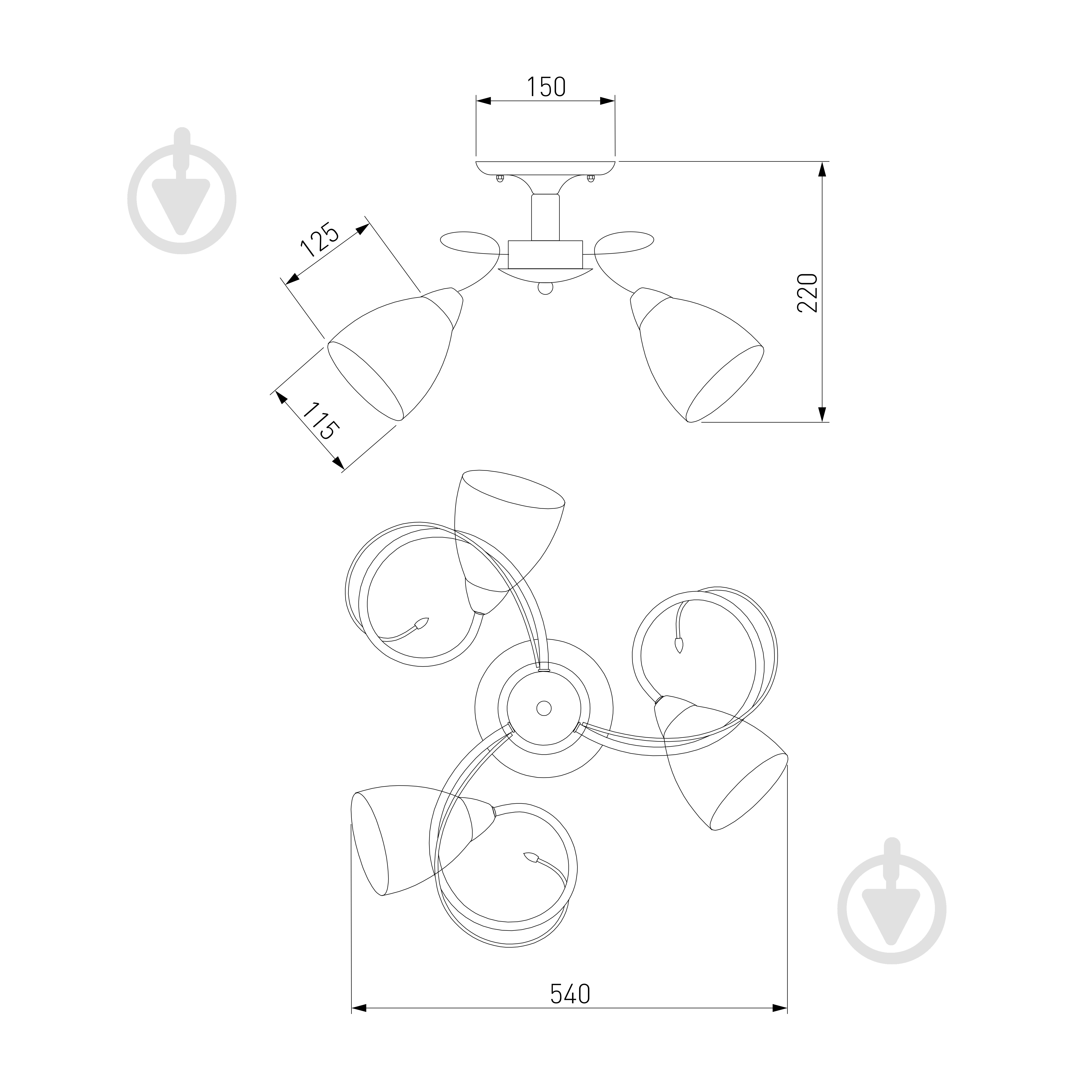 Люстра потолочная Strotskis Natalie 3x40 Вт E14 античная бронза 30130/3 - фото 5 Люстра потолочная Strotskis Natalie 3x40 Вт E14 античная бронза 30130/3 - фото 5
