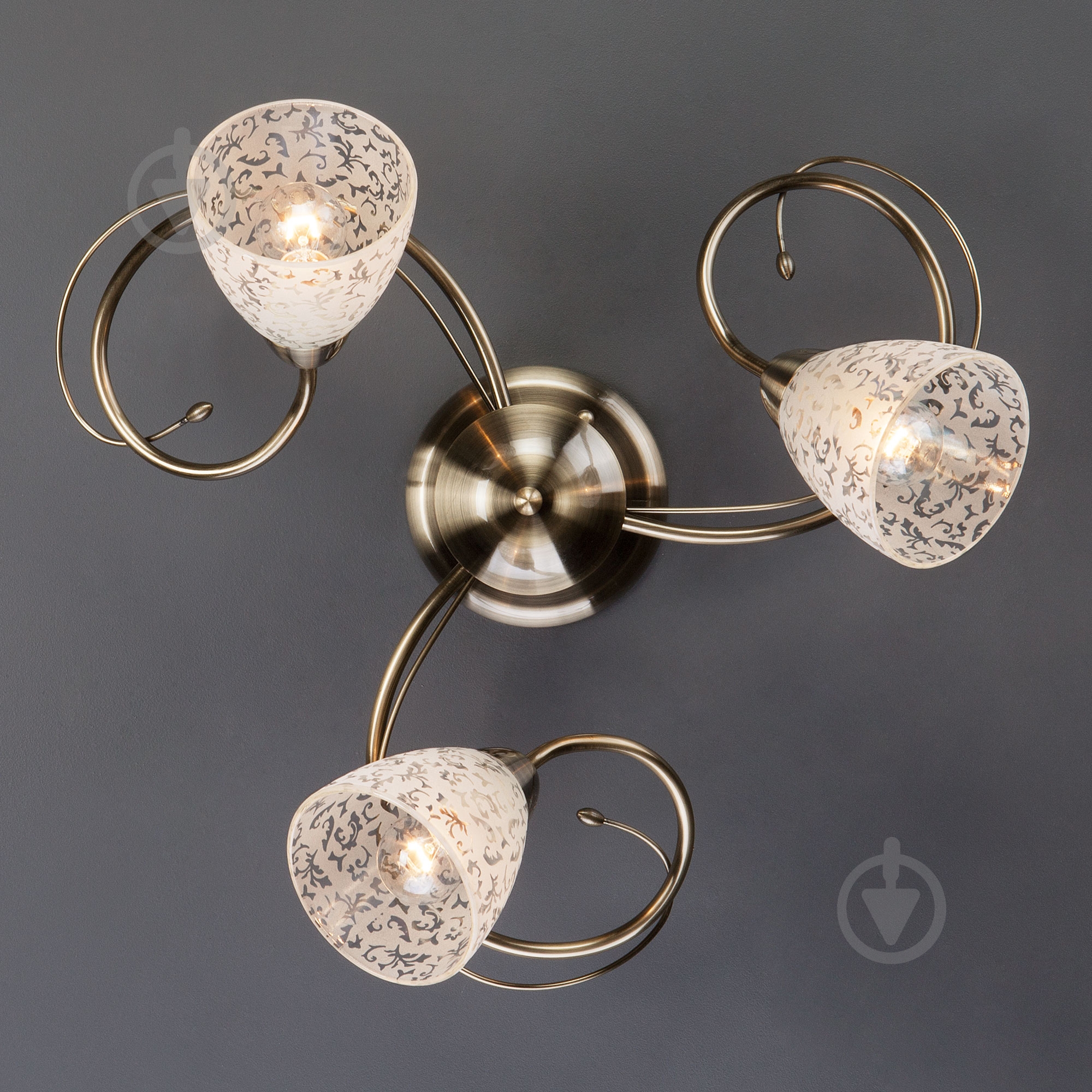 Люстра потолочная Strotskis Natalie 3x40 Вт E14 античная бронза 30130/3 - фото 3 Люстра потолочная Strotskis Natalie 3x40 Вт E14 античная бронза 30130/3 - фото 3