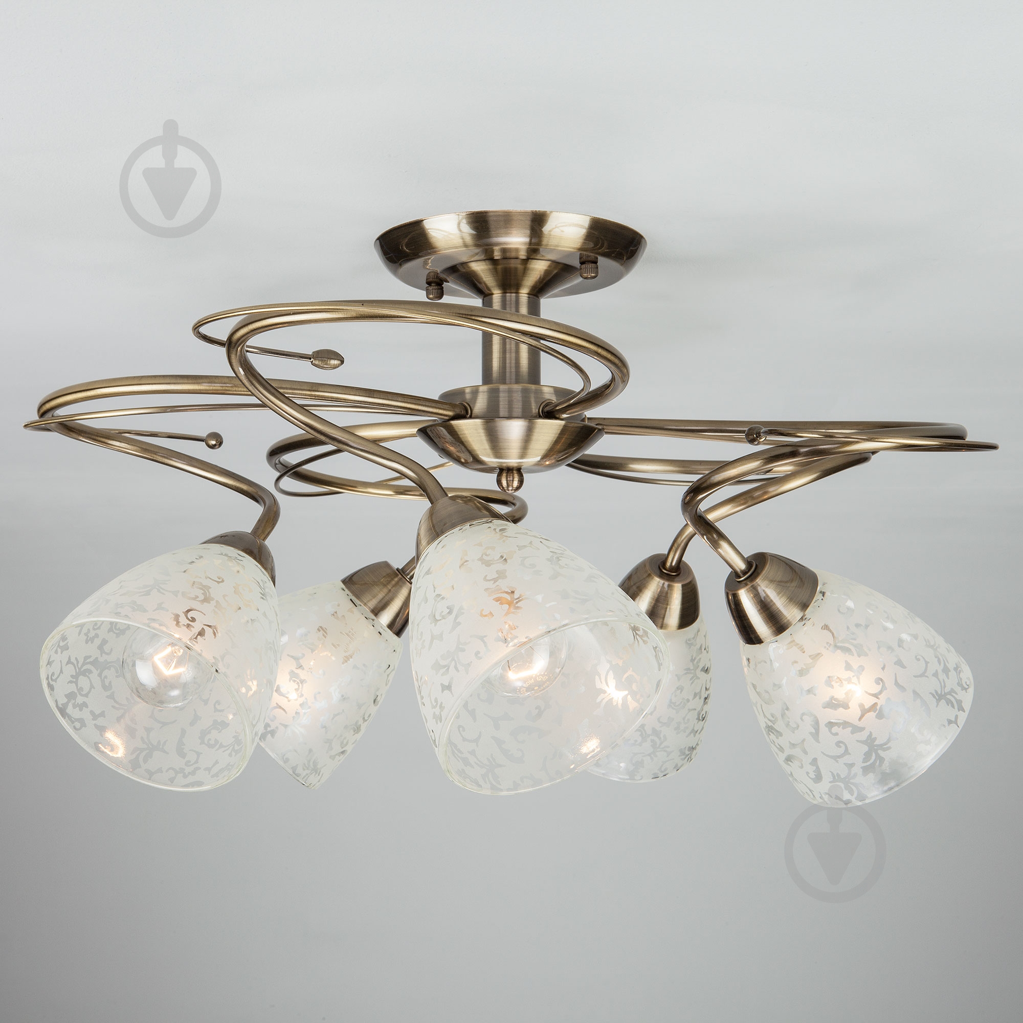 Люстра потолочная Strotskis Natalie 5x40 Вт E14 античная бронза 30130/5 - фото 1