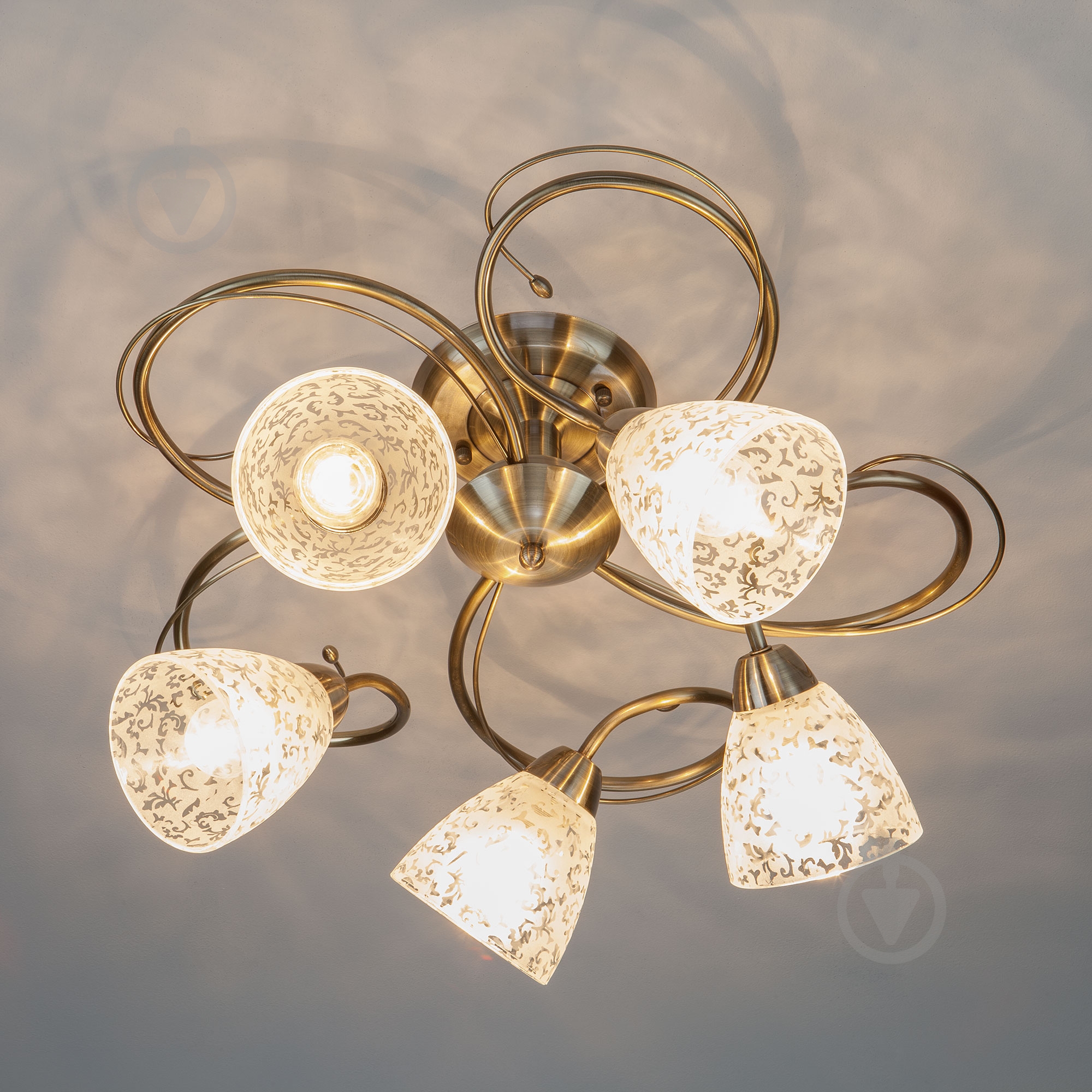 Люстра потолочная Strotskis Natalie 5x40 Вт E14 античная бронза 30130/5 - фото 3