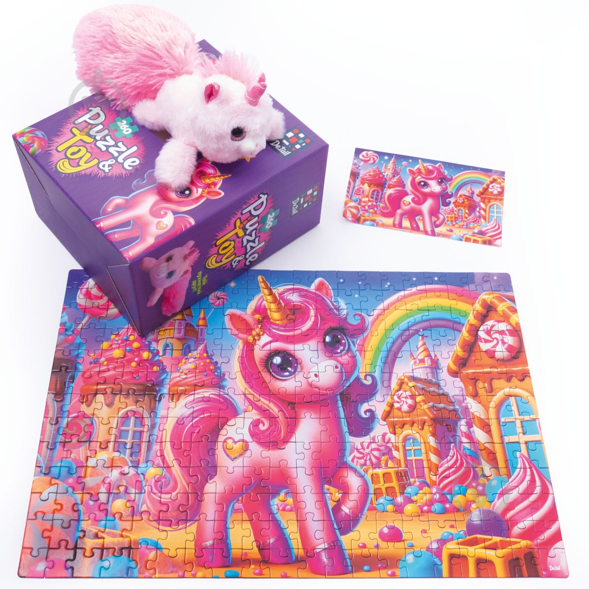 Игрушка-пазл De.tail Розовый единорог 260 деталей DT200-10 - фото 2 Игрушка-пазл De.tail Розовый единорог 260 деталей DT200-10 - фото 2