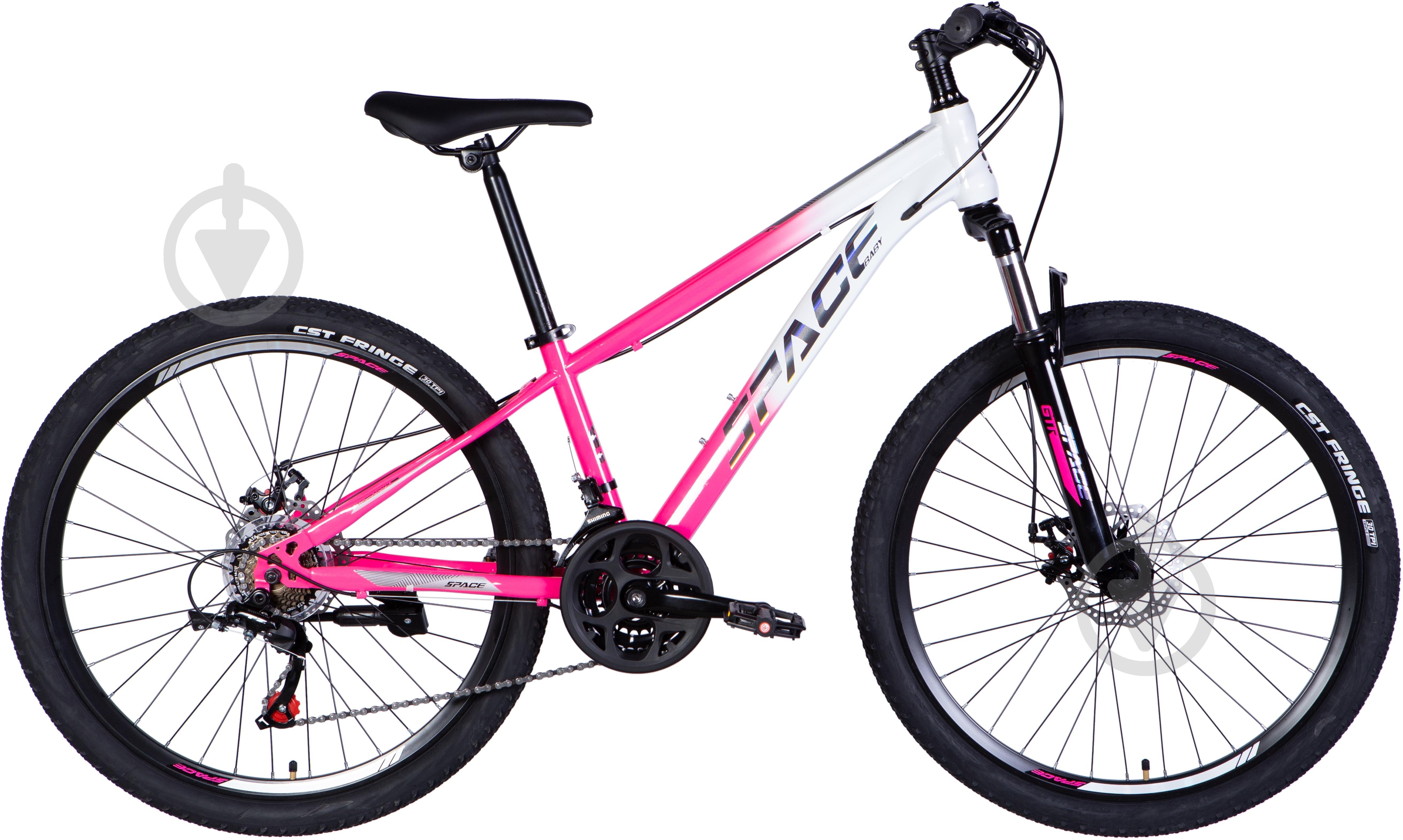 Велосипед Space 26" 13"(33 см) MARS DD FR OPS-SP-26-036 розово-белый - фото 1