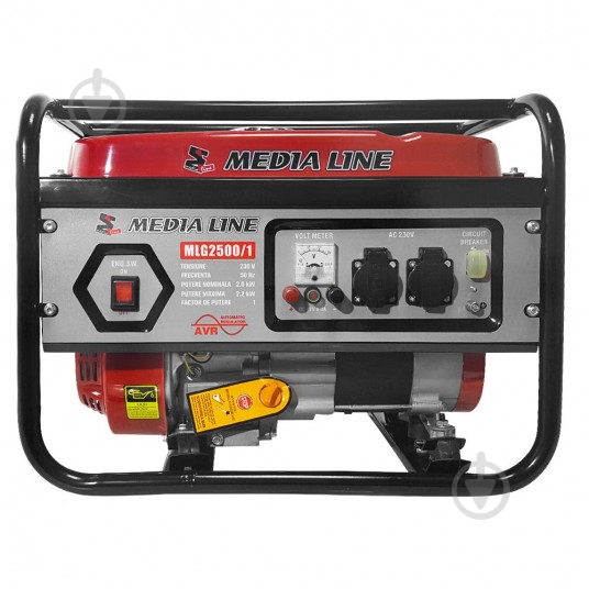 Генератор бензиновий Media Line 2 кВт / 2,2 кВт 230 В MLG 2500/1 - фото 1
